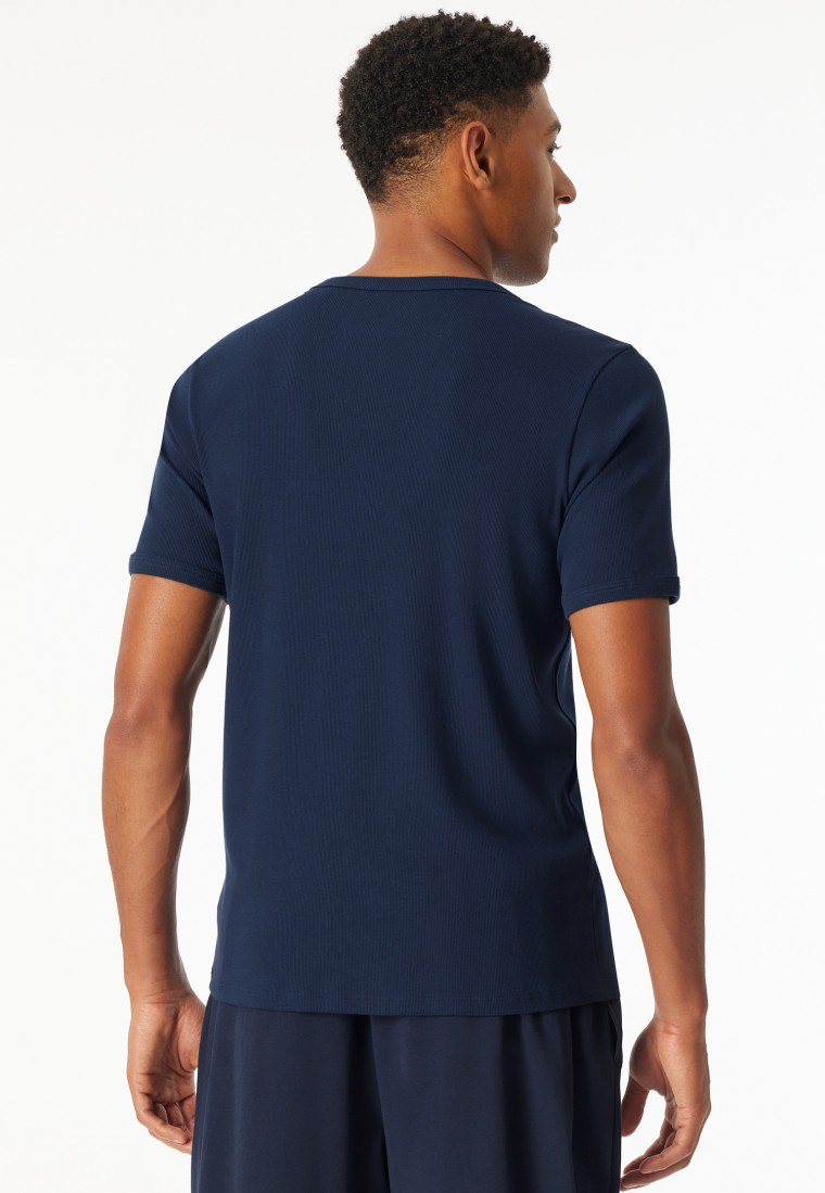 Shirt kurzarm Doppelripp admiral - SCHIESSER 150 Years