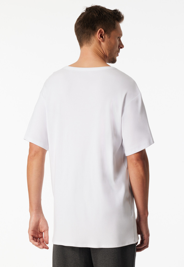 Shirt kurzarm Doppelripp Cutout weiß - SCHIESSER 150 Years