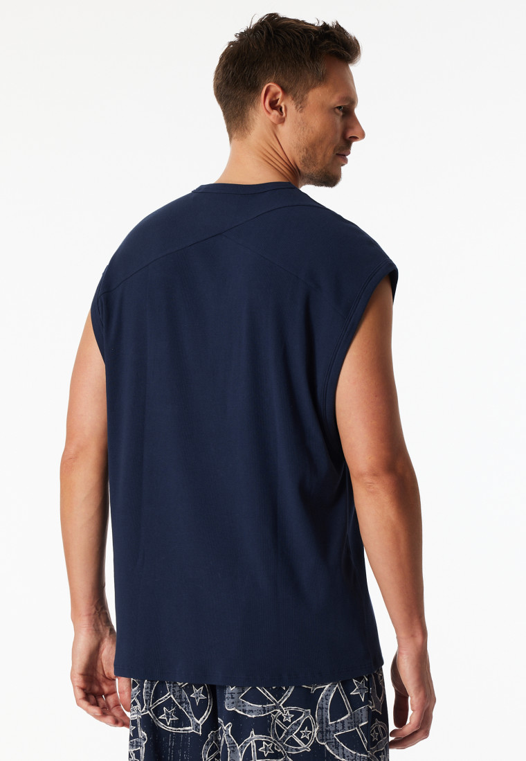 Shirt ärmellos Doppelripp admiral - SCHIESSER 150 Years