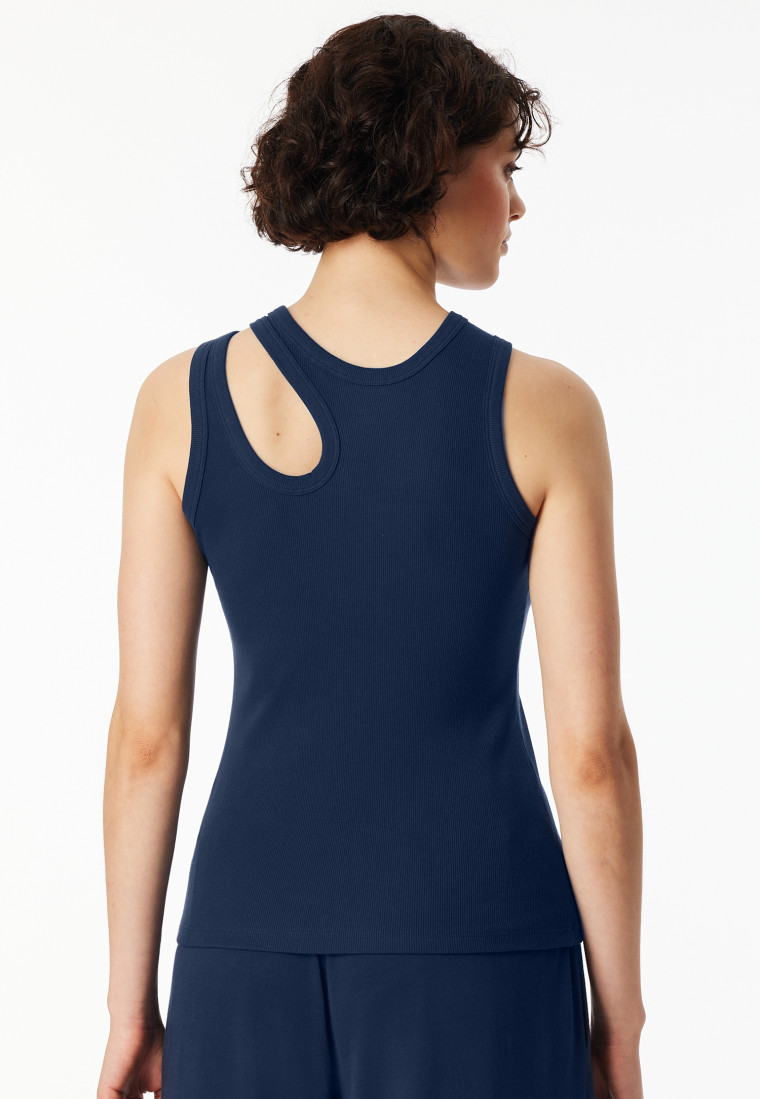 Trägertop Doppelripp Cutout admiral - SCHIESSER 150 Years
