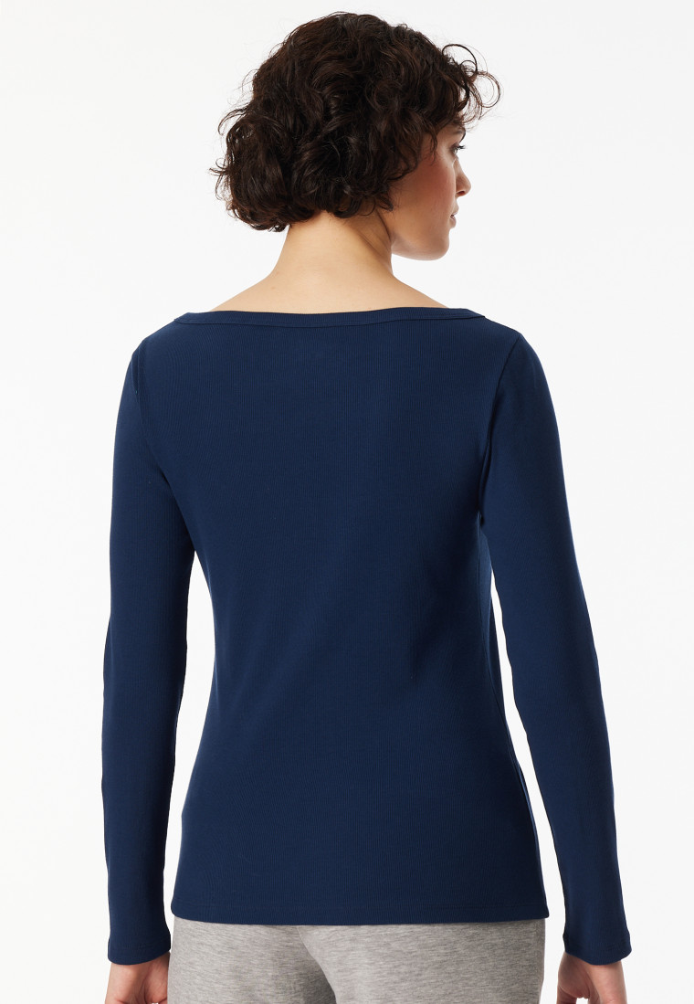Langarmshirt Doppelripp U-Boot-Ausschnitt admiral - SCHIESSER 150 Years