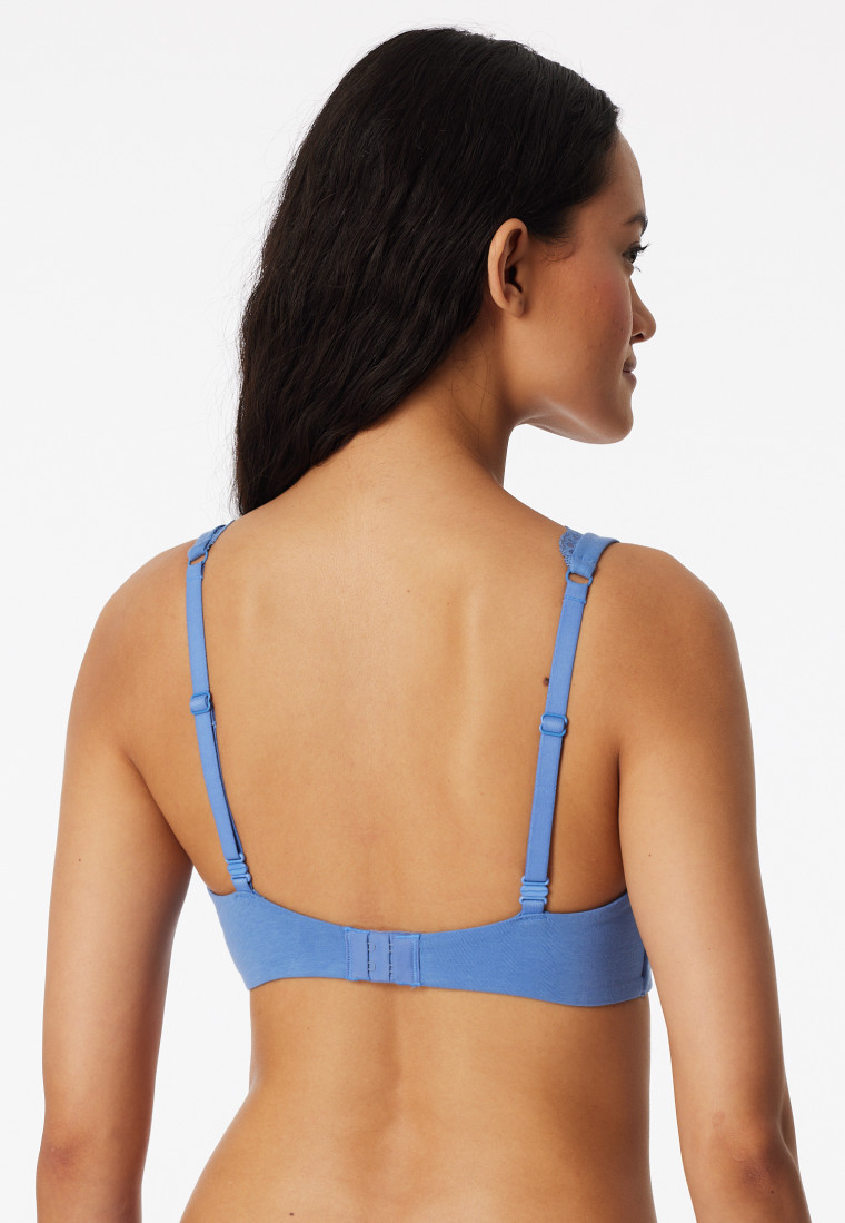 Soft-BH gemoldet ohne Bügel Spitze aqua - Unique Cotton