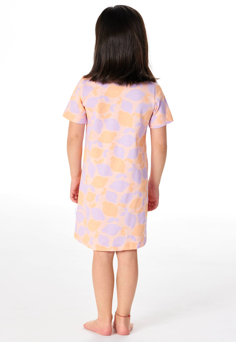 Sleep shirt short sleeve lemons peach-orange - Kids Nightwear