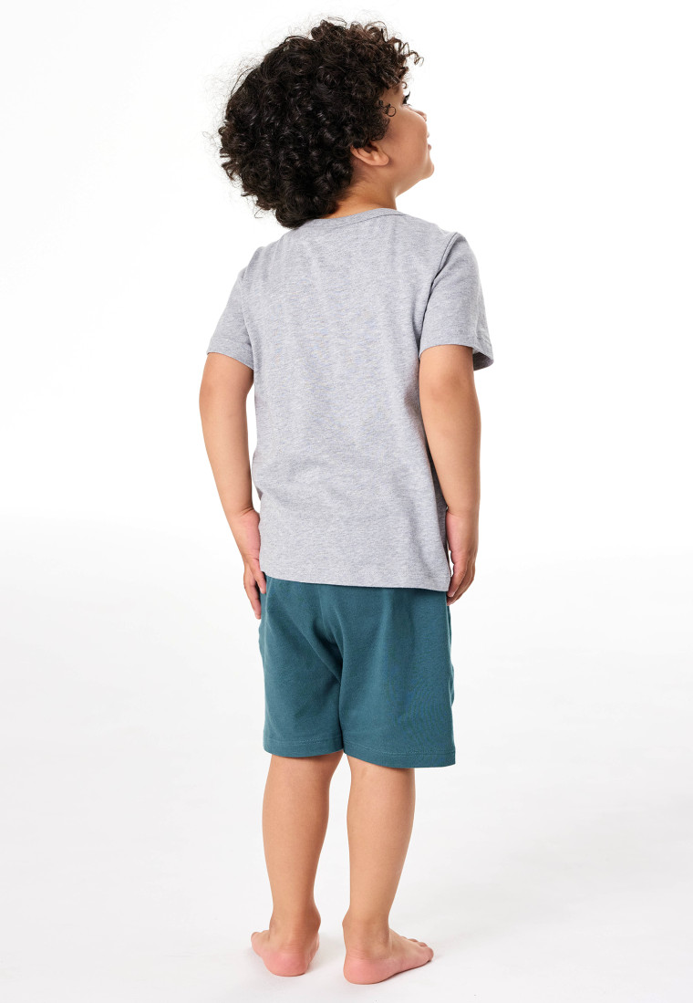 Schlafanzug kurz grau-meliert - Kids Nightwear