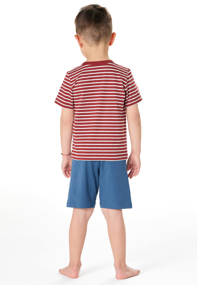 Pigiama corto a righe rosse - Kids Nightwear
