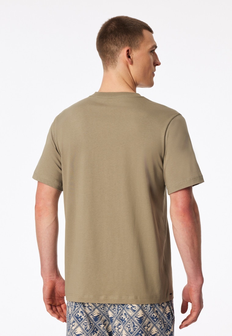 Maglietta a maniche corte con scollatura a V, giada - Mix+ Relax