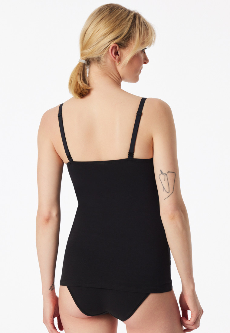 Débardeur à bretelles fines de grossesse noir - Unique Maternity