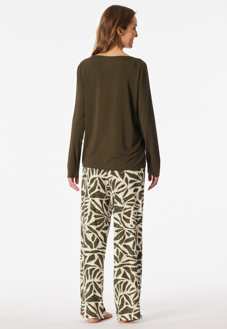 Pigiama lungo oliva - selected premium