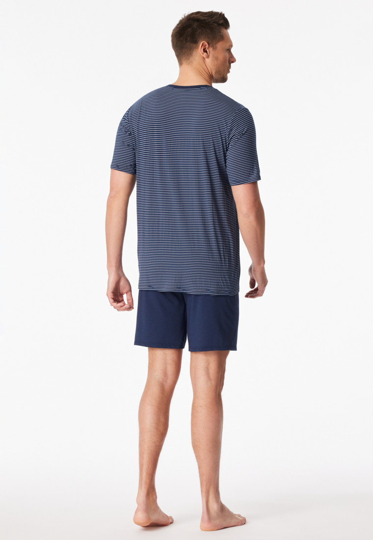 Short pyjamas admiral ringed - Long Life Soft