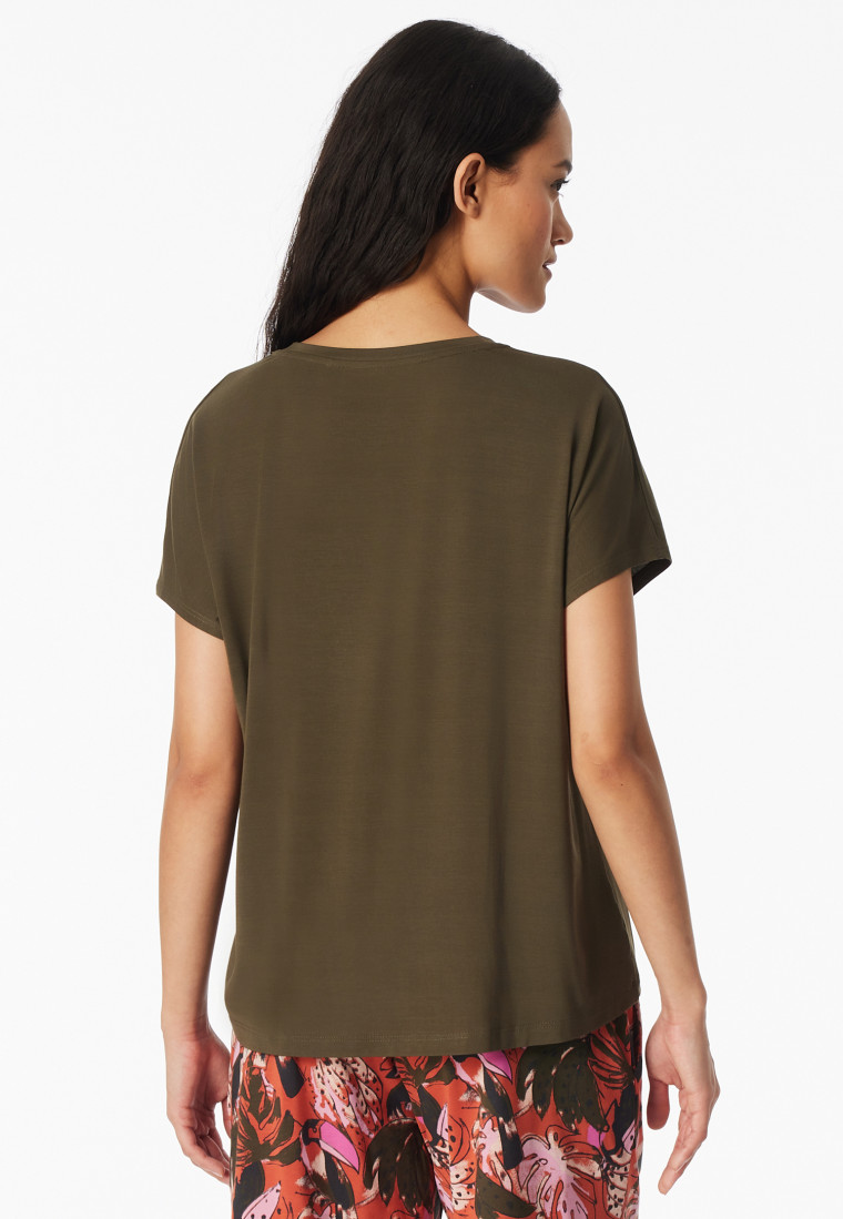 Shirt kurzarm oliv - Mix+Relax