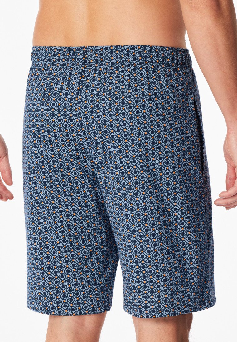 Bermuda pacific blue gemustert - Mix+Relax