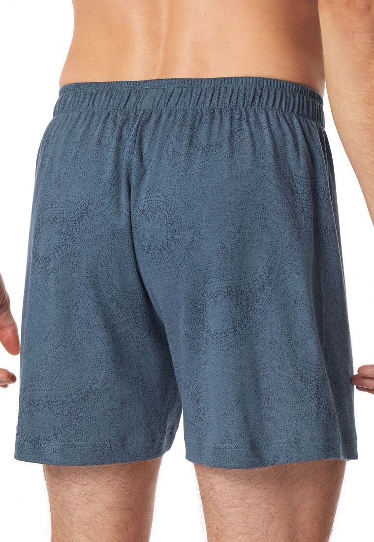 Boxer interlock paisley blu notte - Fine Interlock