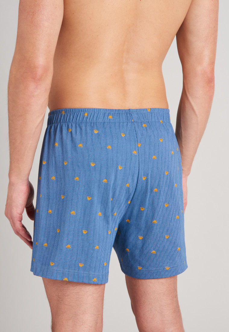 Lot de 2 boxers en jersey à rayures bleu foncé/marron moyen - Fun Prints