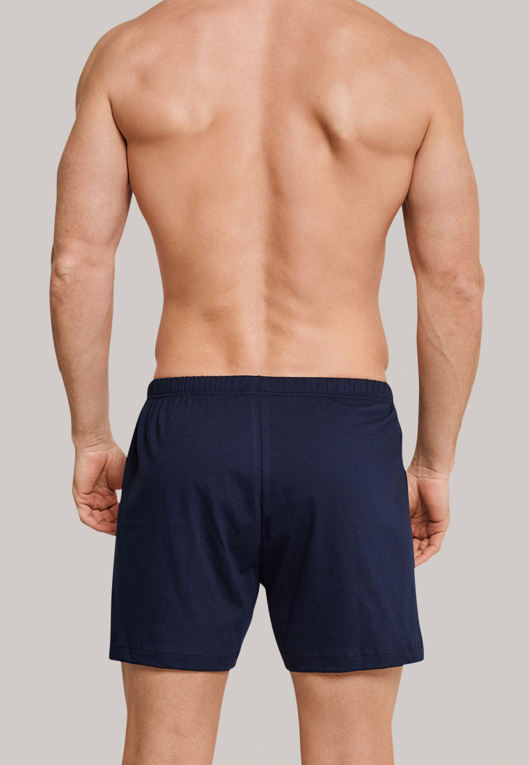 Boxershorts Jersey 2er-Pack uni schwarz/ dunkelblau - selected! premium