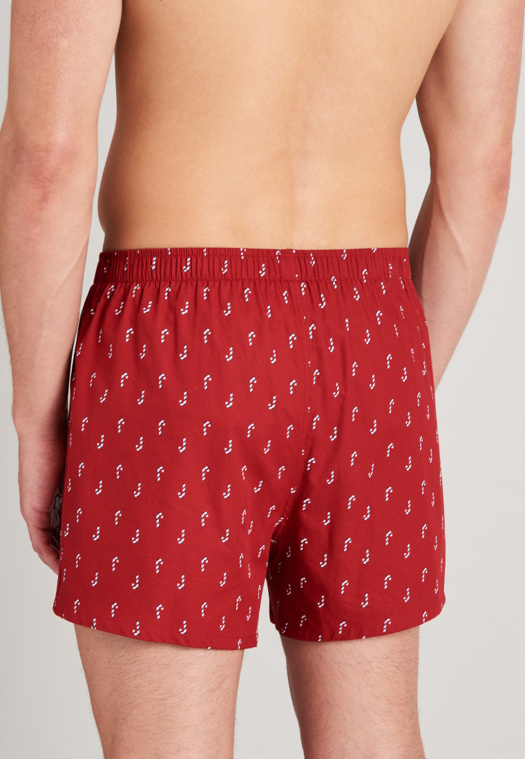 Boxer shorts woven fabric 2-pack candy canes patterned multicolored - Fun Prints