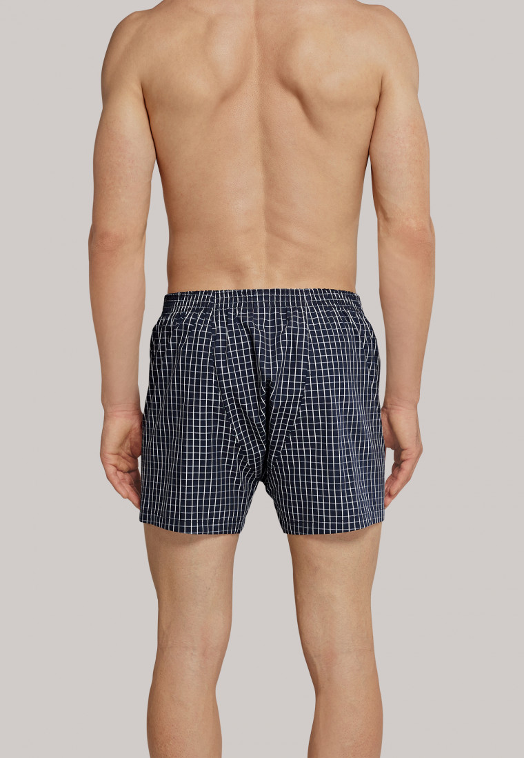 Boxer tissé à carreaux bleu foncé - Original Classics
