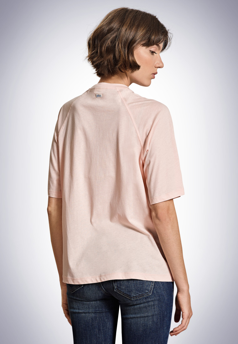 T-shirt boxy fit color rosa salmone - Revival Carla