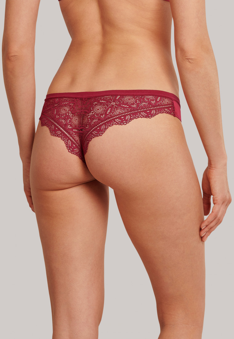 Brazil-slip micro kant cranberry - Sustainable Lace