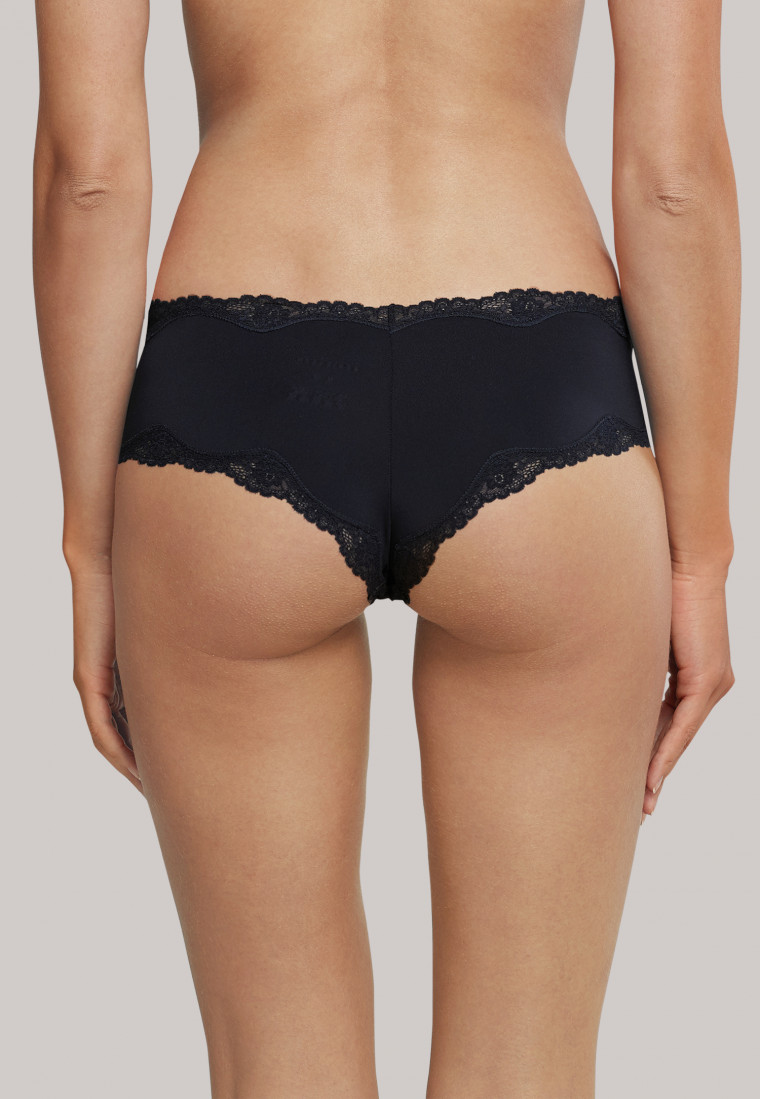 Culotte Cheeky bleu nuit avec dentelle - Pure Micro