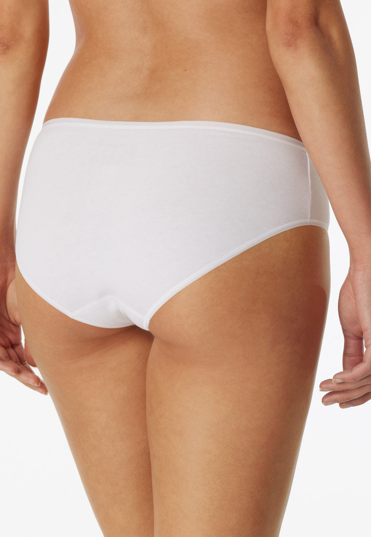 Confezione da 2 slip a vita bassa cotone biologico bianco - 95/5