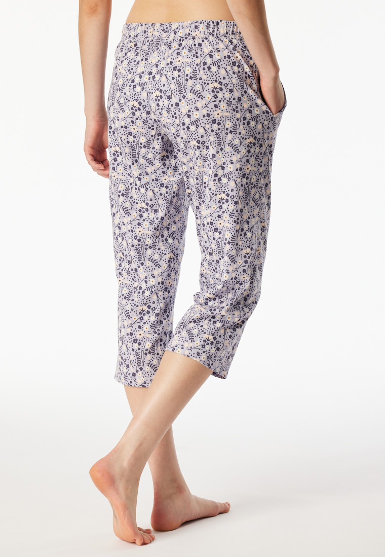 Pantalon 3/4-long Fleurs imprimé multicolore - Mix+Relax