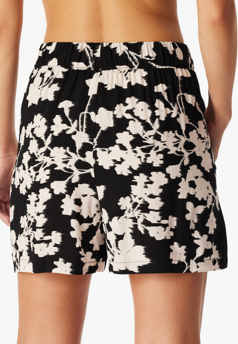 Pantalon court en viscose tissée Fleurs multicolores Mix+Relax