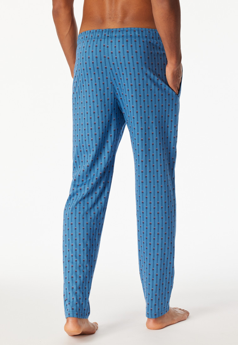 Long blue printed pants - Mix+Relax
