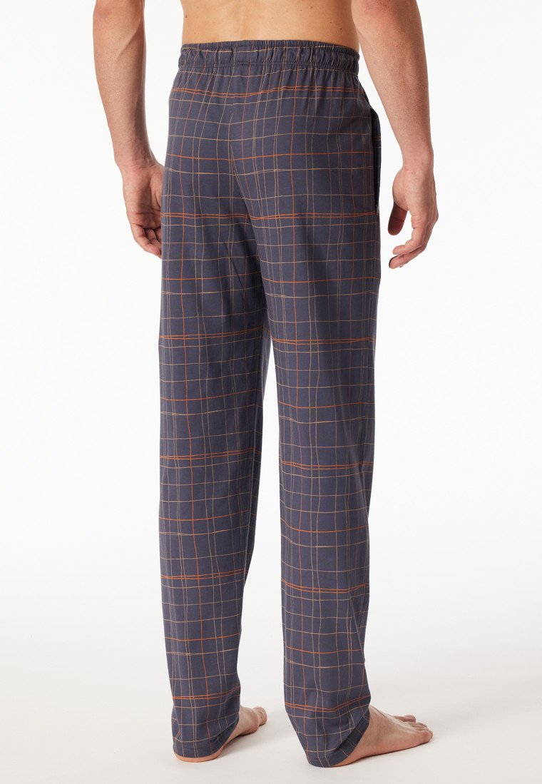 Hose lang Karos graphit bedruckt - Mix+Relax