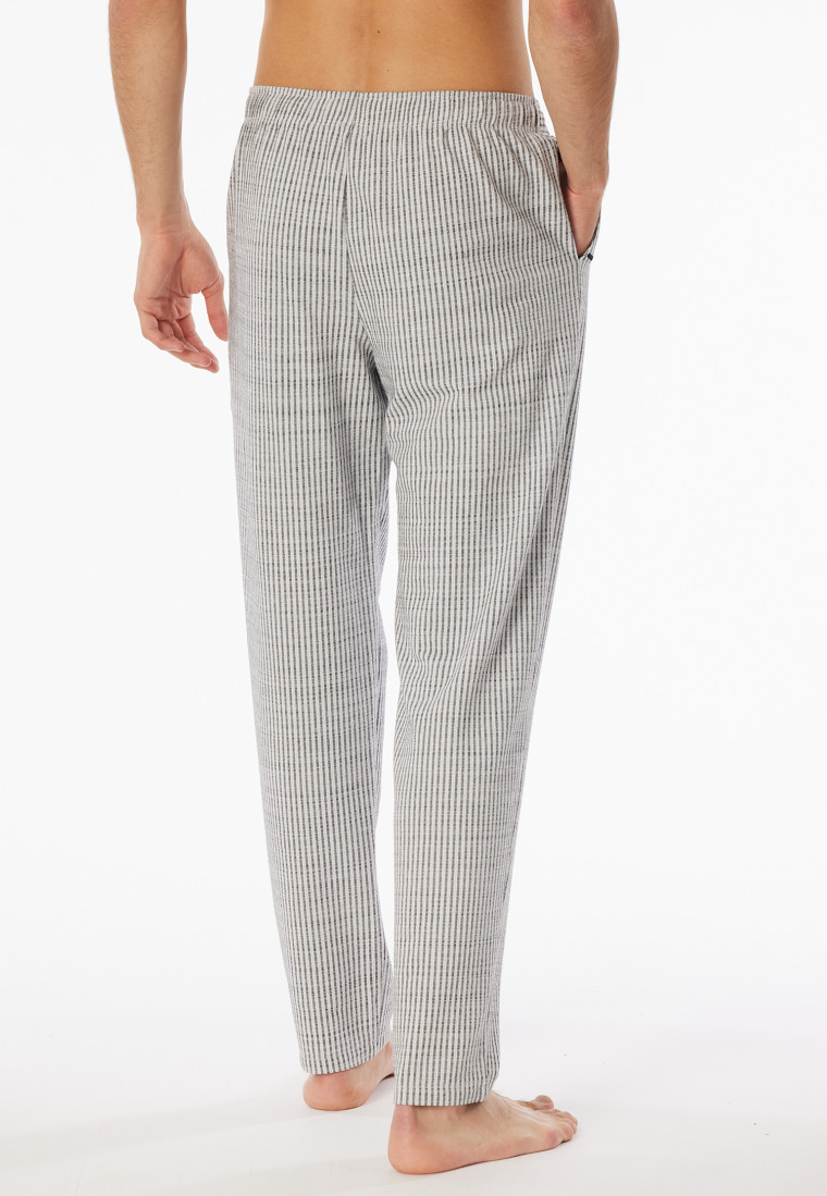 Hose lang Single Jersey Jacquard Streifen nachtblau - Mix+Relax