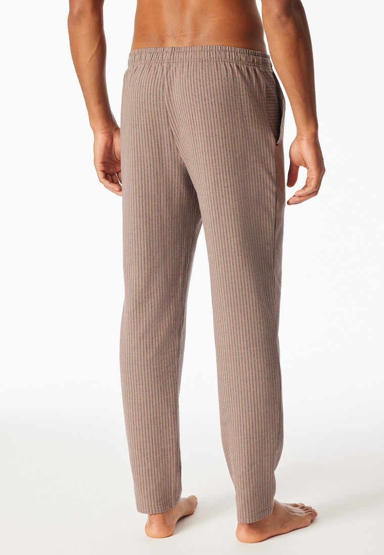 Pantalon long jersey simple rayures nougat - Mix+Relax