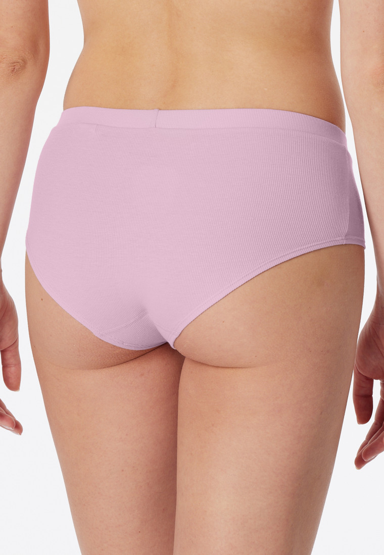 Panty double rib Organic Cotton powder pink - Pure Rib