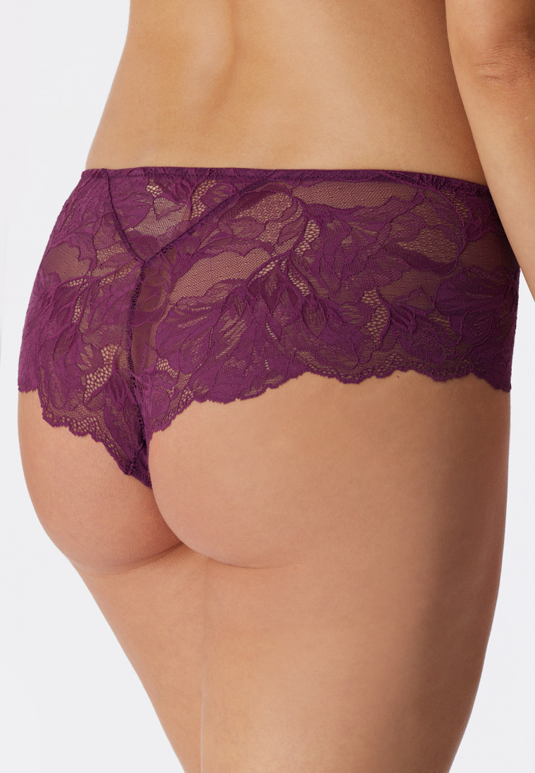 Panties lace plum - Modal & Lace