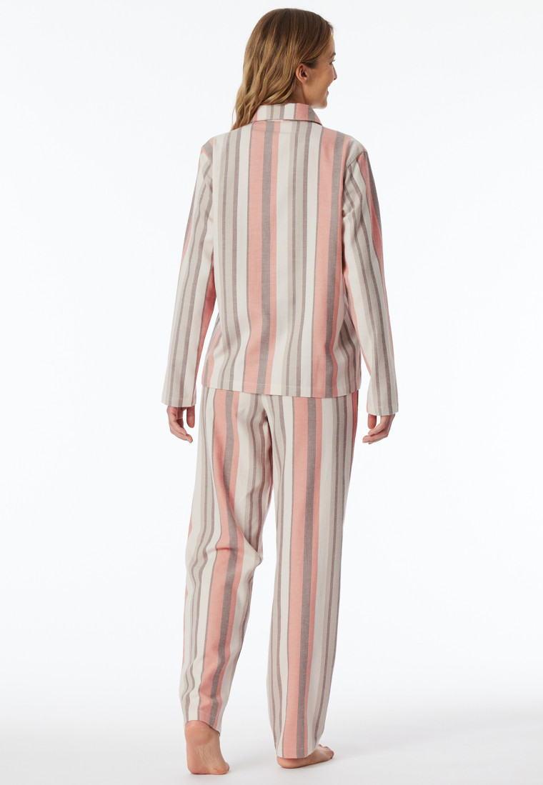 Pyjama lang Webware Streifen multicolor - Modern Nightwear
