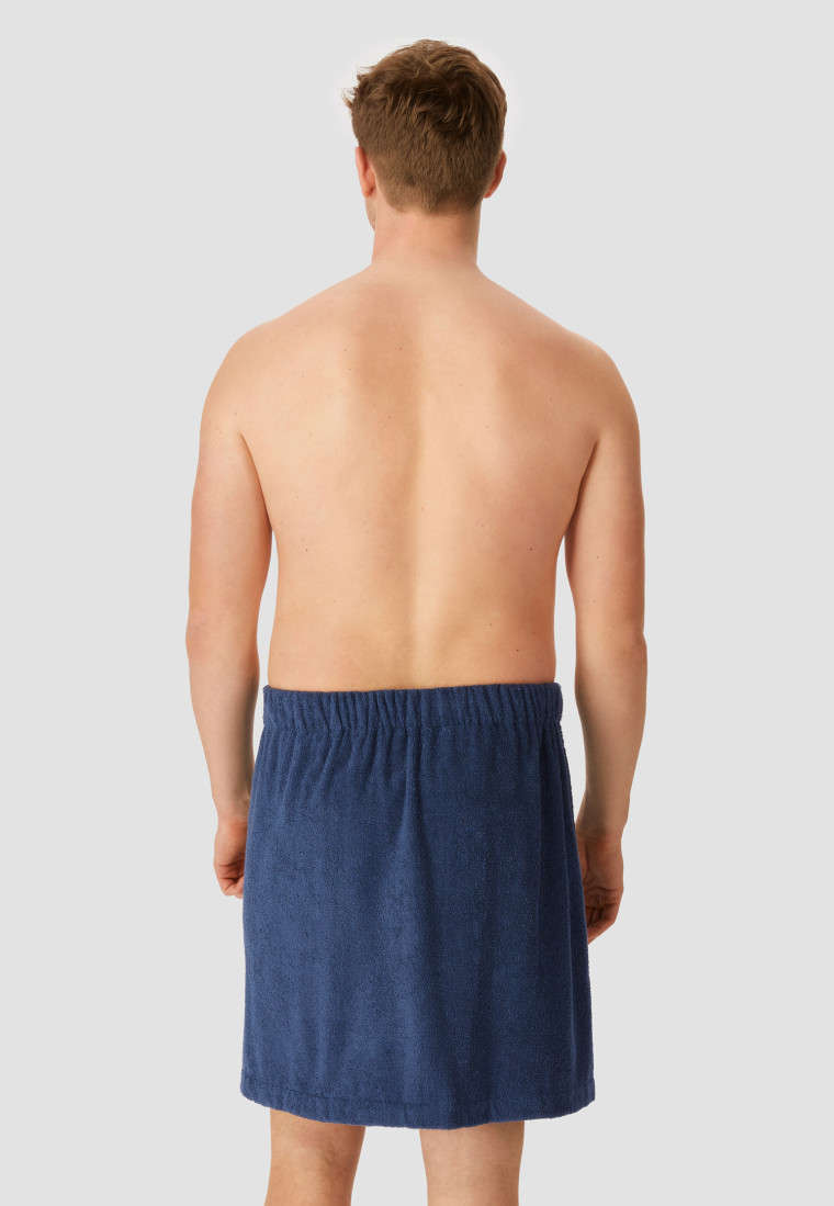 Sauna towel buttons one size navy - SCHIESSER Home