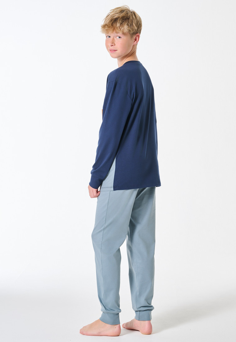 Pyjama long colour blocking minéral - Teens Nightwear