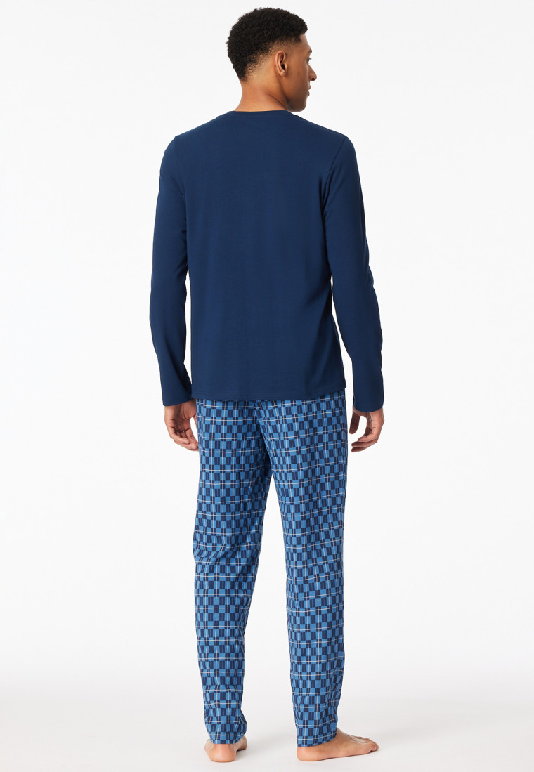 Pyjamas long dark blue - Casual Essentials