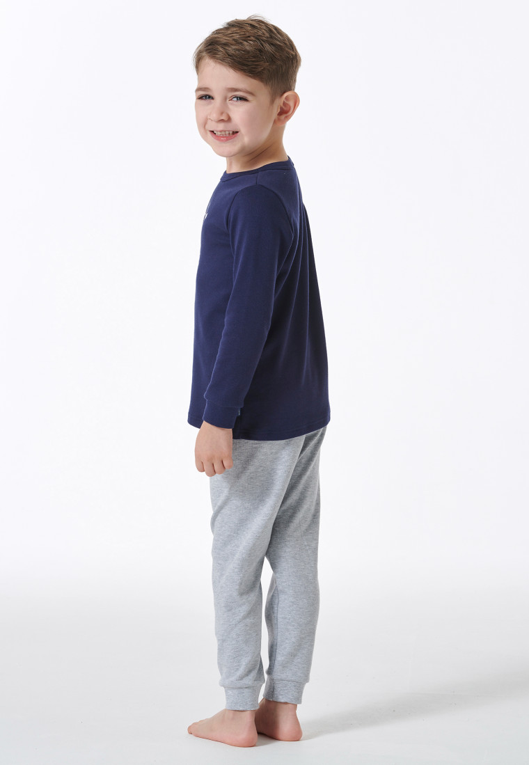 Pyjama long chiens skateboard bleu foncé - Boys World