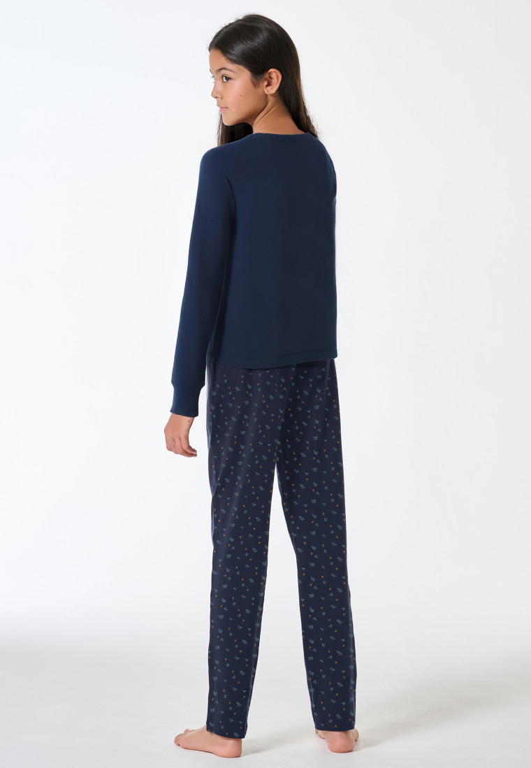 Long pyjamas interlock dark blue - Teens Nightwear