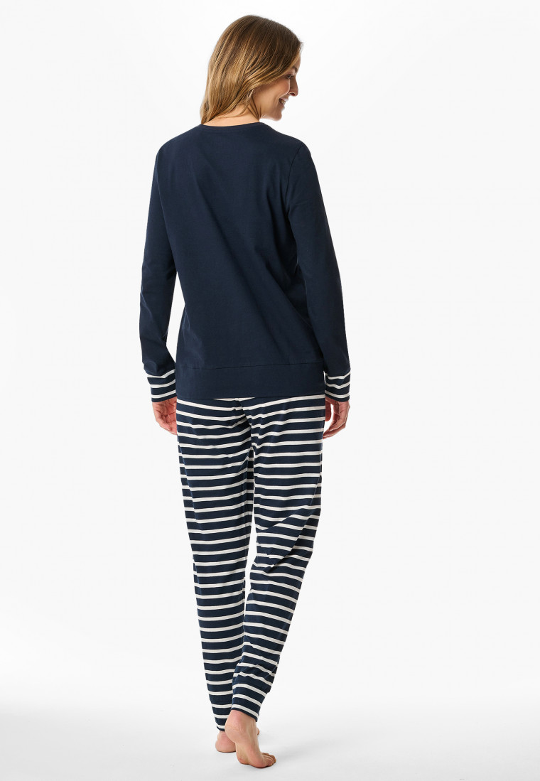 Pyjama long bleu nuit - Casual Essentials