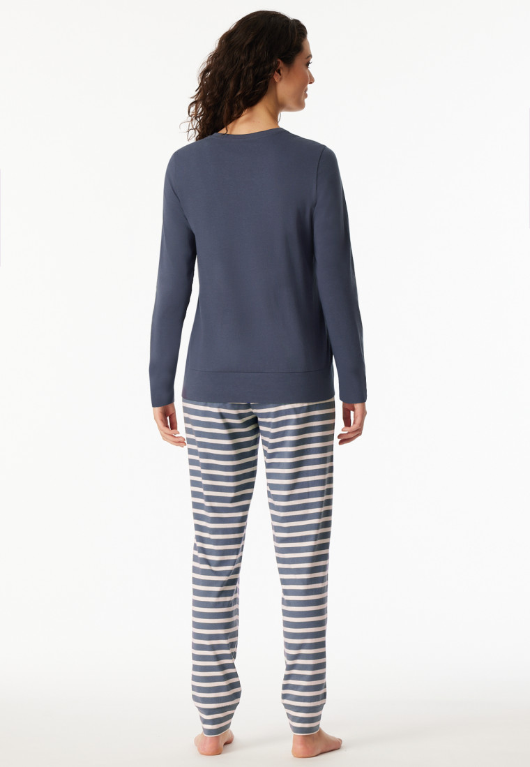 Long pyjamas striping denim blue - Casual Essentials