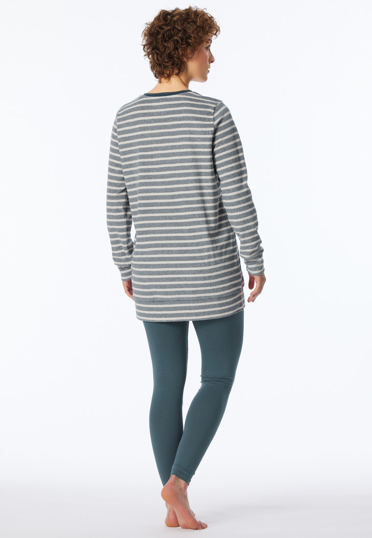 Pigiama A righe lunghe leggings jeans blu - Casual Essentials