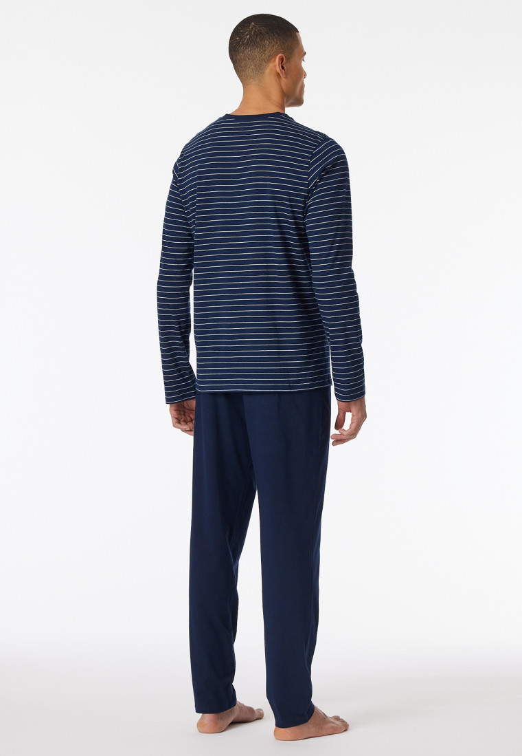 Pyjama long rayures amiral - Casual Essentials