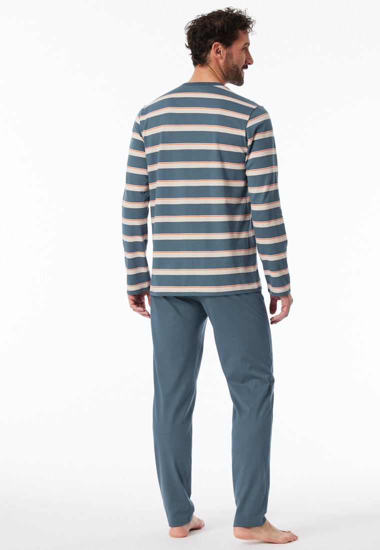 Pigiama a lunghe strisce blu denim - Casual Nightwear
