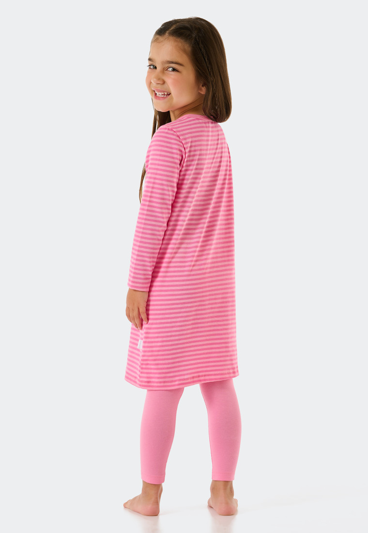 Pyjama long rayures cheval rose - Original Classics