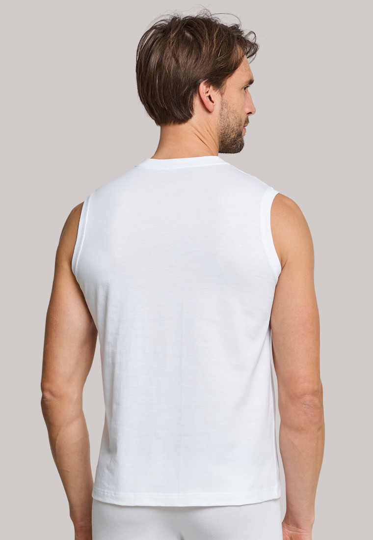 Shirt ärmellos 2er-Pack Muscle Shirt weiß - Essentials