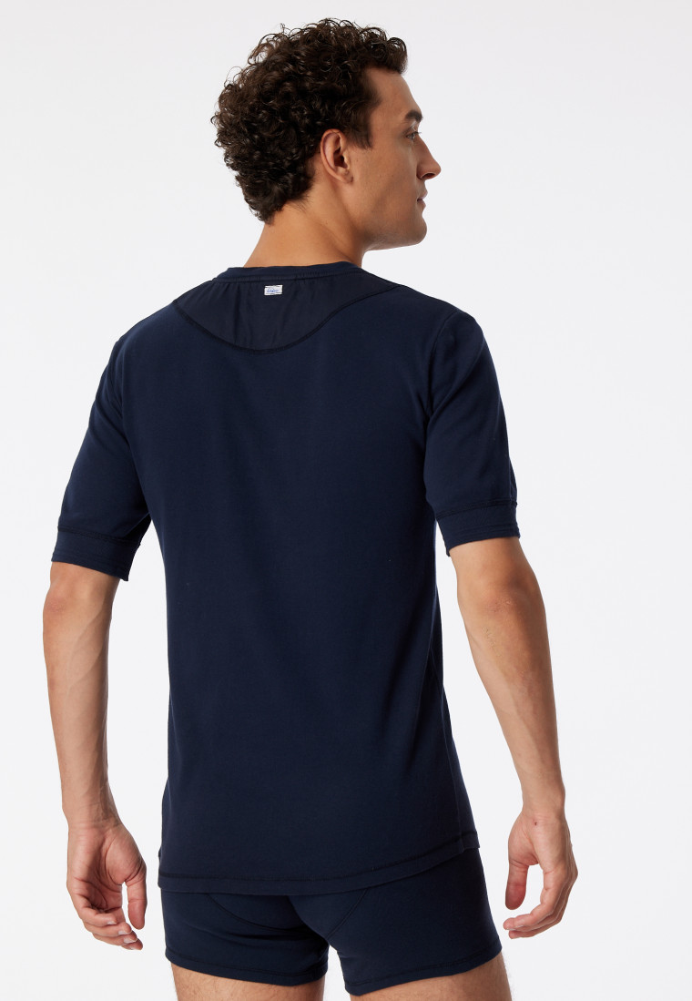 Short-sleeved shirt dark blue - Revival Karl-Heinz