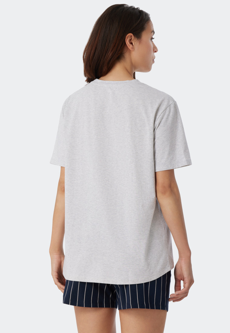 Tee-shirt manches courtes gris chiné - Mix+Relax