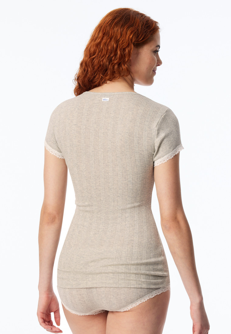 Shirt short sleeve heather gray - Revival Agathe