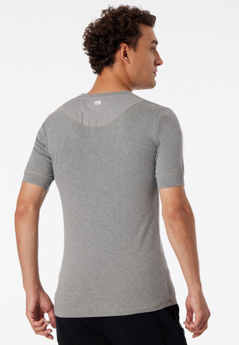 T-shirt à manches courtes gris chiné - Revival Karl-Heinz