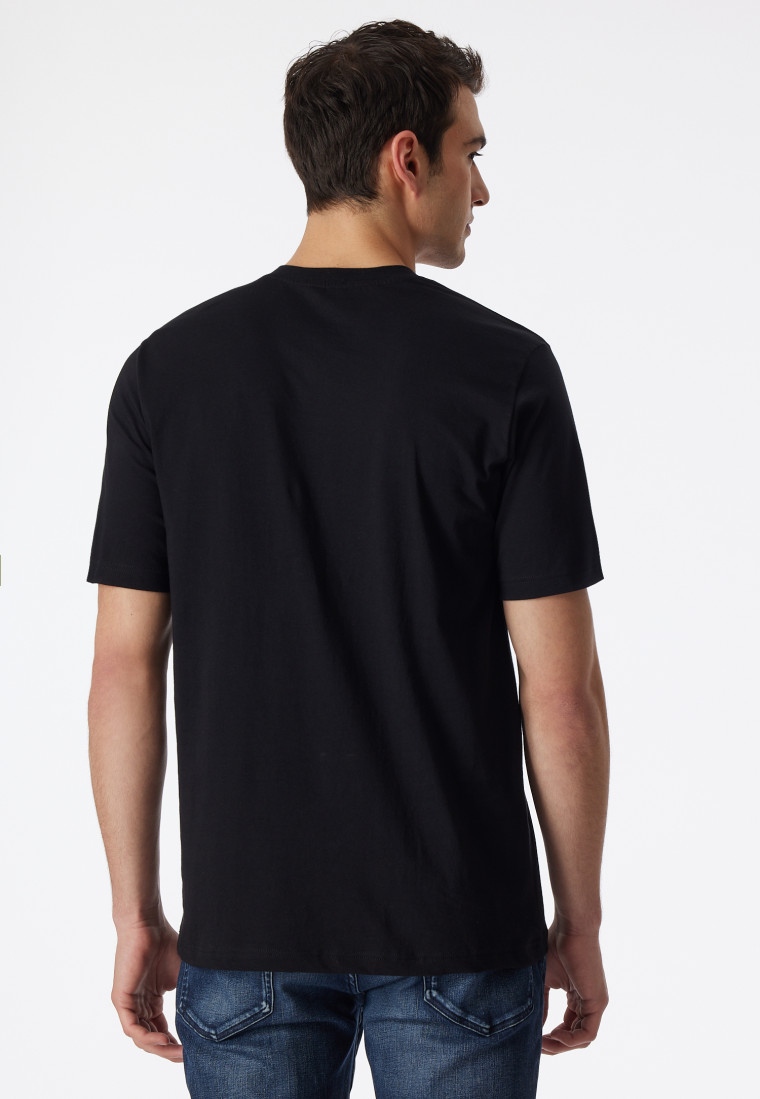 Short sleeve shirt jersey 2-pack v-neck black - American T-shirt